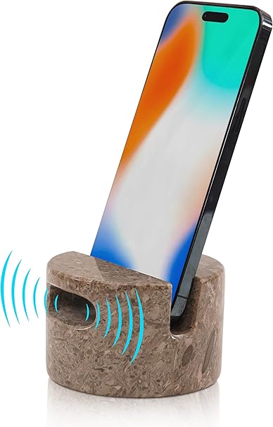 Radicaln Marble Phone Holder Green Onyx 3.5" Inches Handmade iPhone Stand for Desk - Cell Phone Holder & Ipad Stand for Office Desk Accessories - Phone Holder with Speaker