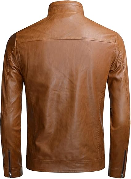 Men's Casual Faux Leather Jacket